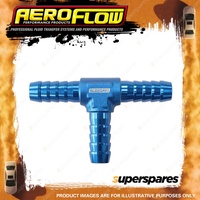 Aeroflow Aluminium T Piece 6Mm / 1/4" Blue Tee Vacuum Silicone Hose