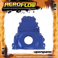 Aeroflow 2-Piece Billet Aluminium Timing Cover - Blue Finish for Holden LS
