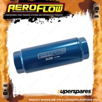 Aeroflow 40 Micron Pro Filter With -8 AN ORB Ports Blue Finish 3-1/2" X 1-1/4"