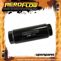 Aeroflow 40 Micron Pro Filter With -8 AN ORB Ports Black Finish 3-1/2" X 1-1/4"