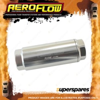 Aeroflow 10 Micron Pro Filter With -8 AN ORB Ports Silver Finish 3-1/2" X 1-1/4"