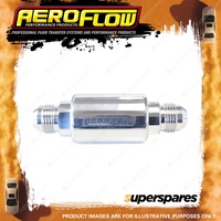 Aeroflow Billet Fuel Filter -8 AN Polished 40 Micron Stainless Steel Element