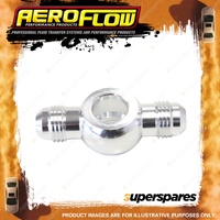 Aeroflow Alloy Double Ended AN Banjo 12mm 1/2" To -6 AN Silver Finish