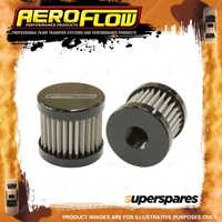 Aeroflow Stainless Steel Billet Breather With -6 AN Female Thread Black Finish