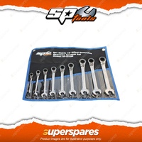 SP Tools 9Pcs Gear Drive ROE Spanner Set - 15 Degree Offset Metric Wrench Cr-V