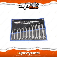 SP Tools 11Pcs Gear Drive ROE Spanner Set - 15 Degree Offset Metric Wrench Cr-V
