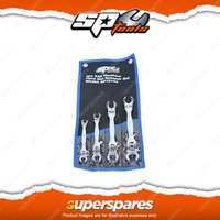 SP Tools 4Pcs Flare Nut Dual Flexhead Spanner Set - SAE Wrench Cr-V Steel