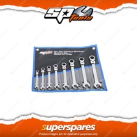 SP Tools 8Pcs Gear Drive ROE Spanner Set - Flex Head SAE Wrench Cr-V Steel