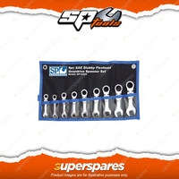 SP Tools 9Pcs Gear Drive ROE Spanner Set - Flex Head Stubby SAE Wrench Cr-V