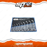 SP Tools 9Pcs Double Ring Long Spanner Set - Metric 75 Degree Offset Wrench Cr-V