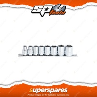 SP Tools 8Pcs 3/8" Drive Socket Rail Set - 6 Point SAE Chrome Vanadium Steel