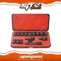 SP Tools 15Pcs 1/2" Drive Impact Socket Set - 6 Point Metric Cr-Mo Steel