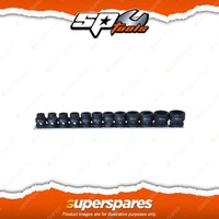 SP Tools 12Pcs 1/2" Drive Impact Socket Rail Set - 6 Point Metric Stubby Cr-Mo