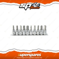 SP Tools 10Pcs 3/8" Drive Inhex Socket Rail Set - Metric / SAE Cr-V Steel