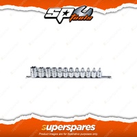 SP Tools 12Pcs 3/8" Drive Socket Rail Set - E-Torx Chrome Vanadium Steel