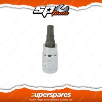 SP Tools 1/4" Drive Inhex Socket - 4mm Metric Individual Chrome Vanadium Steel