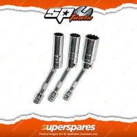 SP Tools 3Pcs 3/8" Drive Magnetic Spark Plug Spline Socket Set - Cr-V Steel