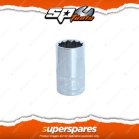 SP Tools 1/2" Drive Socket - 16mm 12 Point Metric Cr-V Steel High Durability