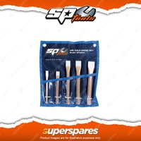 SP Tools 5Pcs Cold Chisel Set - Chrome Molybdenum Alloy Steel Hexagonal Shank