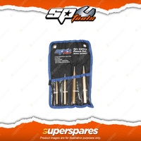 SP Tools 4Pcs Centre Punch Set - Chrome Molybdenum Alloy Steel Hexagonal Shank