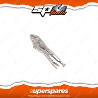 SP Tools 125mm Locking Pliers Curved Jaw - Heavy Duty Knurled Adjuster Nut