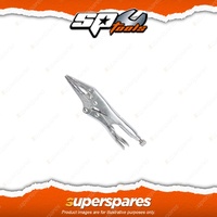 SP Tools 150mm Locking Pliers Long Nose - Heavy Duty Knurled Adjuster Nut