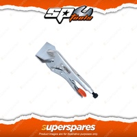 SP Tools 200mm Sheet Metal Locking Pliers Wide Jaw - Heavy Duty Cr-V Steel