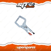 SP Tools 150mm C-Clamp Locking Pliers Standard - Heavy Duty Knurled Adjuster Nut