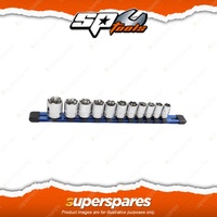 SP Tools 11Pcs 1/4" Drive Xtreme Grip Socket - Metric 4-14mm Cr-V Steel