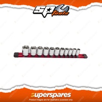 SP Tools 10Pcs 1/4" Drive Xtreme Grip Socket - SAE 3/16"- 9/16" Cr-V Steel