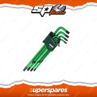 SP Tools 9Pcs Key Set - Tamper Proof Torx Black Colour Coded Cr-V Steel