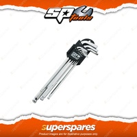 SP Tools 9Pcs Magnetic Ball Drive Hex Key Set - Metric Cr-V Steel Magnetic Tips