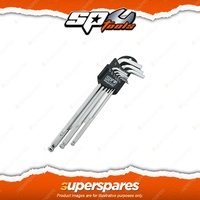 SP Tools 9Pcs Magnetic Ball Drive Hex Key Set - SAE Cr-V Steel Magnetic Tips