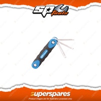 SP Tools Folding Magnetic Key Set SAE 8 Keys - Fold Away into Handle Cr-V Steel