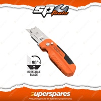 SP Tools Utility Knife - Folding Lock back 90 Degree Rotatable Blade Lightweight