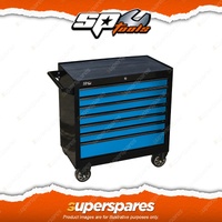 SP Tools 7 Drawer Sumo Series Roller Cabinet Black/Blue Drawers Wider Storage