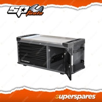 SP Tools 5 Drawer Tech Series Tool Box with Power Tool Cupboard - Diamond Black