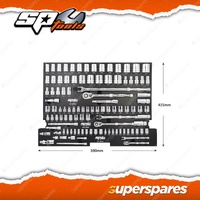 SP Tools 105Pcs Foam Tray - Premium Metric/SAE Included Sockets & Accessories