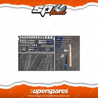 SP Tools 100Pcs Foam Tray Toolkit Sockets & Acc - Metric Only No Tool Box