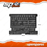 SP Tools 70Pcs EVA Foam Tool Storage Only - Metric/SAE Sockets Offer Protection