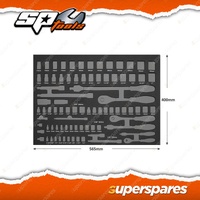 SP Tools 84Pcs EVA Foam Tool Storage Only - Metric/SAE Sockets 400mm x 565mm