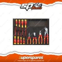 SP Tools 12Pcs Foam Tray Eva Toolkit - VDE Insulated Scewdrivers and Pliers