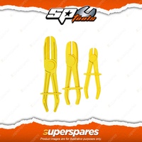 SP Tools 3Pcs Multi Size Line Clamp Set Seal Flexible Brake & Fuel Lines 3-57mm