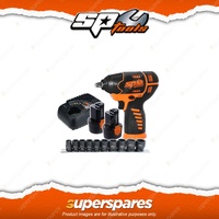 SP Tools 12V 3/8" Drive Mini Impact Wrench Kit - 2.0Ah Battery Socket Rail Set