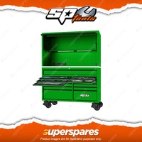SP Tools 631Pcs 59" USA Sumo Series Green/Black Roll Cab & Power Hutch Toolkit