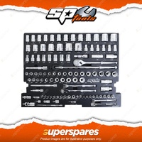SP Tools 105 Pcs EVA Foam Tray Tool Kit Sockets & Accessories Metric & SAE