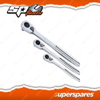 SP Tools 3Pc Ultra Thin Ratchet Set CR-V Steel with Mirror-Polish Finish