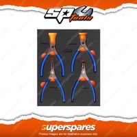 SP Tools 4Pc Circlip Plier Set 1.8mm Tip Diameter 19-60mm Snap Ring Range