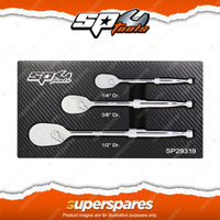 SP Tools 3 Pcs 1/4" 3/8" 1/2" Drive Sealed Head Ratchet Set - Multi-Drive