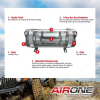 Airone 2 Gallon 3 Port Aluminium Air Tank Complete Approx 6L alongside chassis